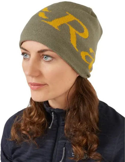 Beanie Unisex Fleece Σκούφος Πλεκτός σε Χακί χρώμα