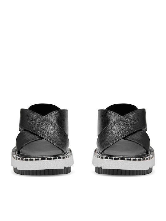 Women's Flat Sandals in Black Color