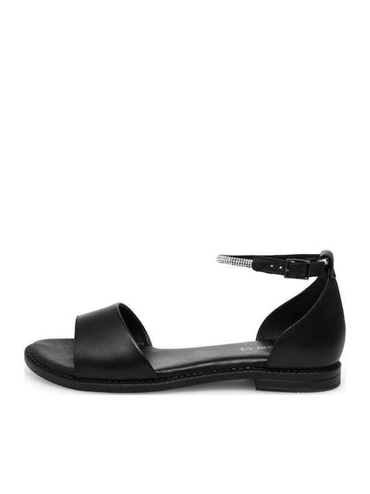 Flache Sandalen für Damen in Schwarz Farbe