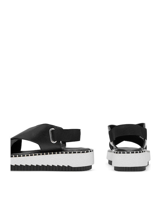 Women's Flat Sandals in Black Color