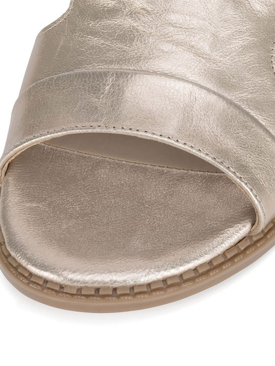 Flache Sandalen für Damen in Gold Farbe
