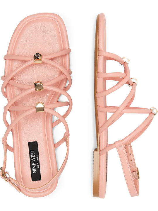 Flache Sandalen für Damen in Rosa Farbe