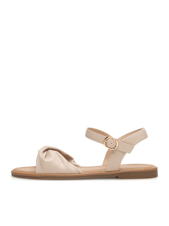 Flache Sandalen für Damen in Beige Farbe