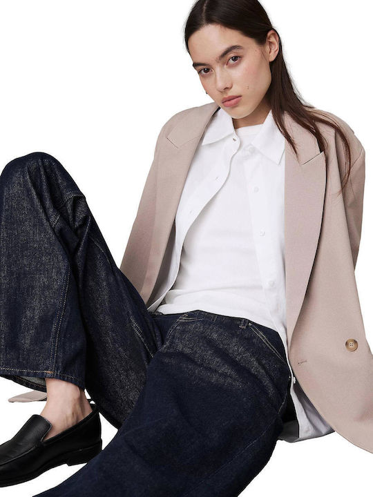 Calvin Klein Γυναικείο Σταυρωτό Σακάκι Μπεζ