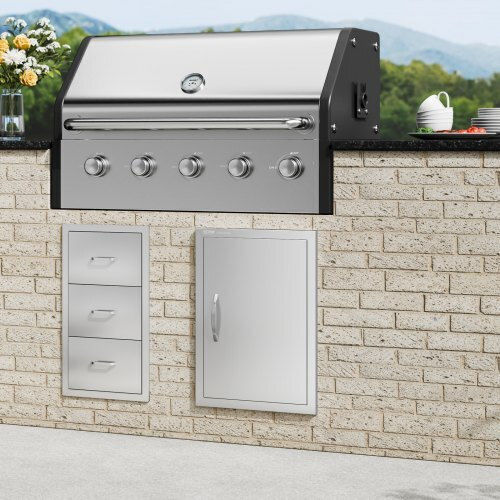 Vevor BBQ Door Stainless Steel 457x610 mm Outdoor Kitchen Dmmbscjmys18ht3rav0