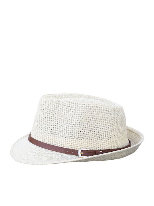 Men's Hat Fedora White