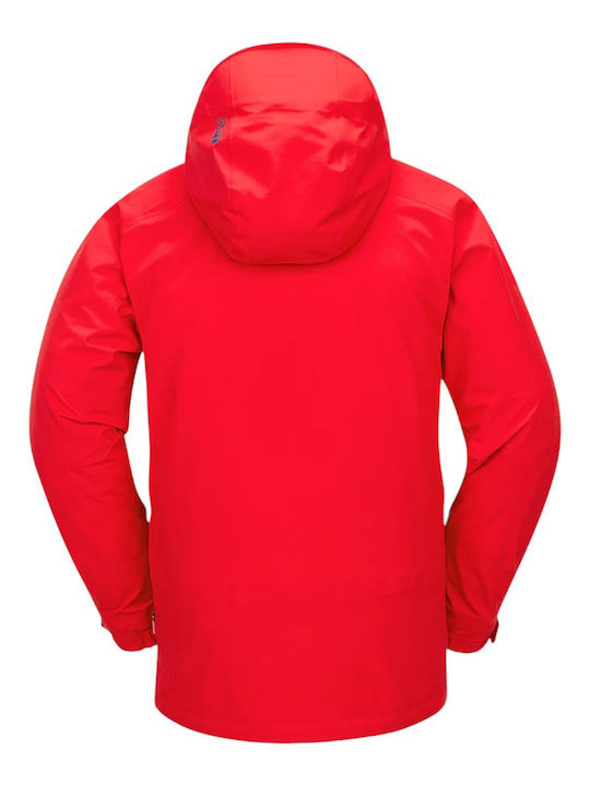 Volcom Guide G0652502-CMS Ανδρικό Μπουφάν Gore-Tex για Σκι & Snowboard Κόκκινο