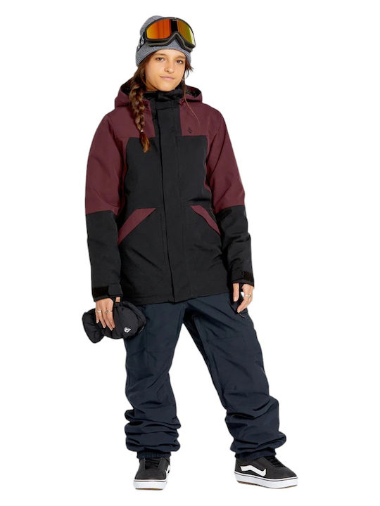 Volcom Shelter 3d Stretch H0452513-BUR Γυναικείο Μπουφάν για Σκι & Snowboard Μπορντό
