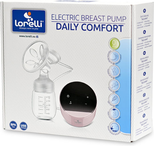 Lorelli Electric Single Breast Pump Daily Comfort Pink