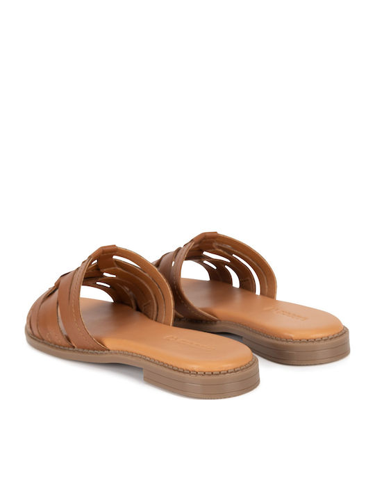 Flache Sandalen für Damen in Braun Farbe