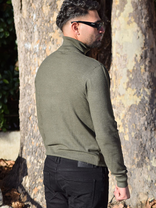 Langarm-Pullover Olive