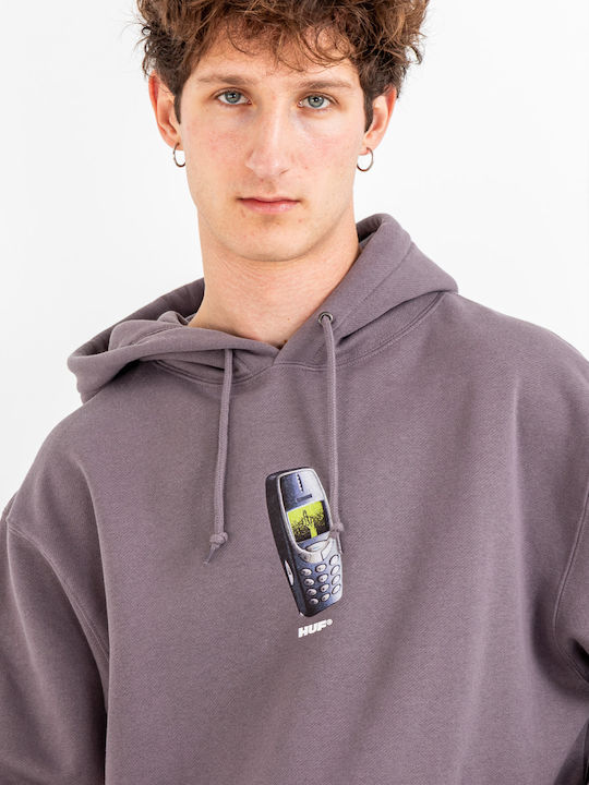 Missed Call Φούτερ με Κουκούλα Light Plum