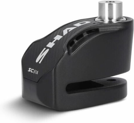 Shad Motorcycle Disc Brake Lock with Alarm & 6mm Pin in Black