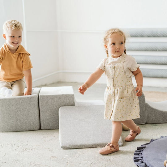 Meow Baby Spielset aus Stoff 90x90x30cm. Gray