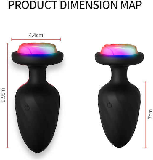 Power Escorts Party Plug Remote Plug Black Usb Rechargeable 10 Functions