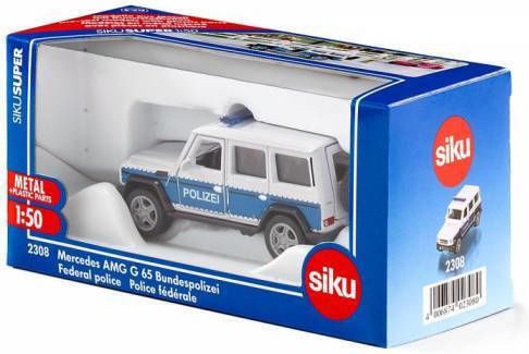 Siku Toy Car Jeep Greek Police Mercedes-AMG G65 - White Scale 1:50 Police for 3+ Years