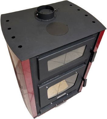 Werstahl Erato Hydro Masina Stahl Holzofen Kaminofen mit Ofen 35.2kW Rot