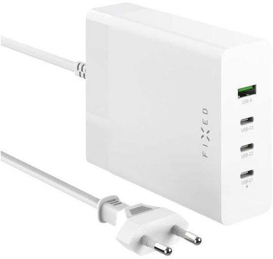 Fixed Charging Station 3xusb-c Usb Output Supporting Pd 3.0 200w White