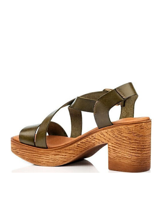 Leather Sandals Green