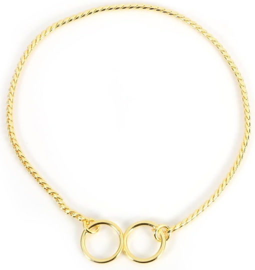 KLIN Hundeleine/Führleine Kette in Gold Farbe 0.5m