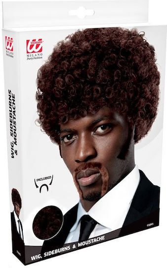 Afro Karnevalsperücke Afro Kastanie