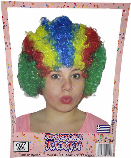 Carnival Wig Hippie Curly Multicolour