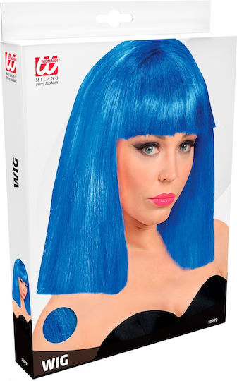 Showgirl Cleopatra Carnival Wig Straight Blue