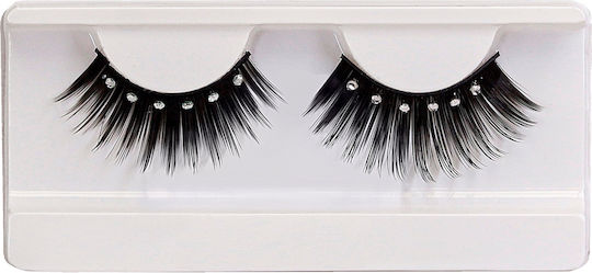 Eyelashes Stras Karneval Wimpern Schwarze 2Stück