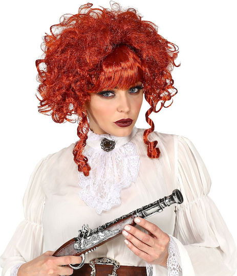 Victorian Steampunk Karnevalsperücke Afro Rot