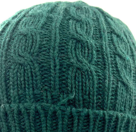 Beanie Unisex Σκούφος Πλεκτός σε Πράσινο χρώμα