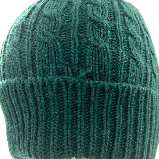 Beanie Unisex Σκούφος Πλεκτός σε Πράσινο χρώμα
