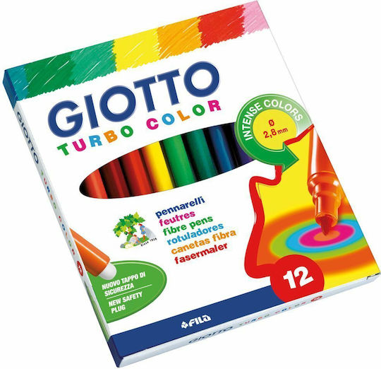 Giotto Turbo Drawing Markers 2.8mm Thin Set 12pcs