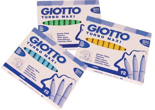 Giotto Turbo Maxi Жълт Маркер за рисуване 5мм Дебел
