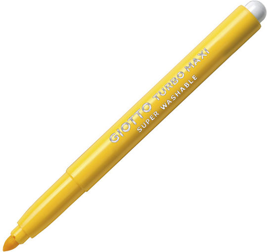 Giotto Turbo Maxi Κίτρινοι Μαρκαδόροι Ζωγραφικής 5mm Χονδροί Σετ 12τμχ