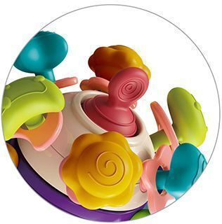 Babyono Beißspielzeug für das Zahnen BPA-frei aus Silikon für 0 m+