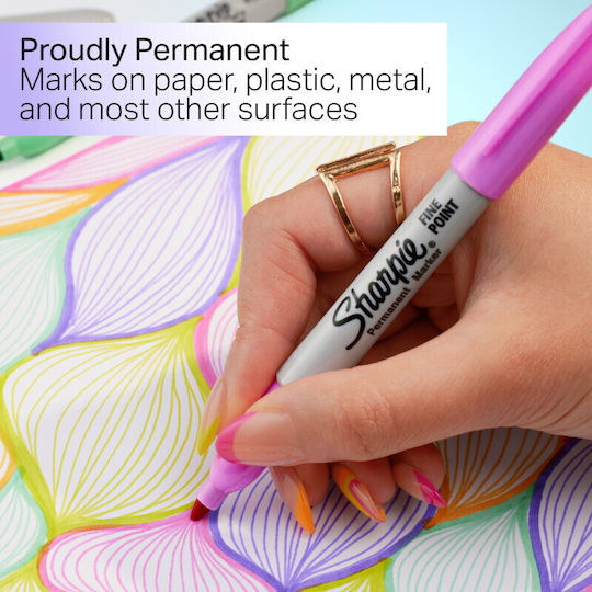Sharpie Μαρκαδόροι Ζωγραφικής 1mm Λεπτοί Σετ 5 χρώματα