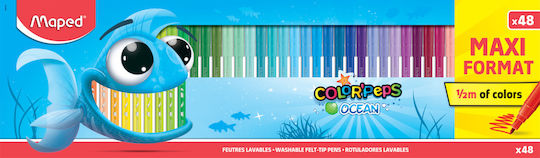 Maped Color'Peps Ocean Washable Drawing Markers 0.2mm Thin Set 48pcs
