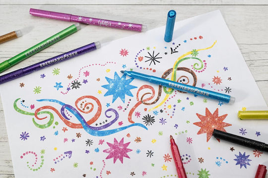 Eberhard Faber Glitter Маркери за рисуване Комплект 8бр