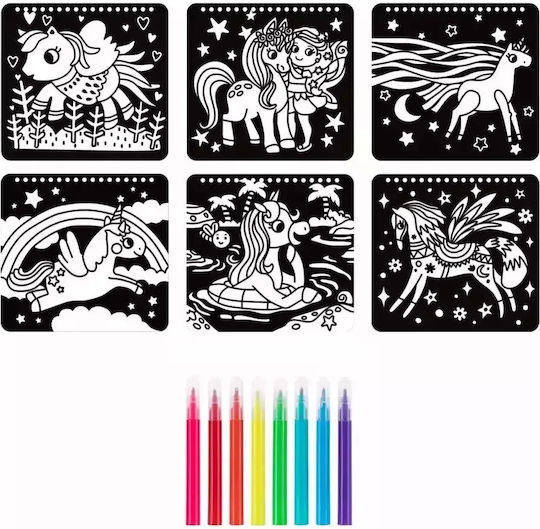 Tooky Toys Velvet Unicorn Drawing Markers Thin Set 8pcs