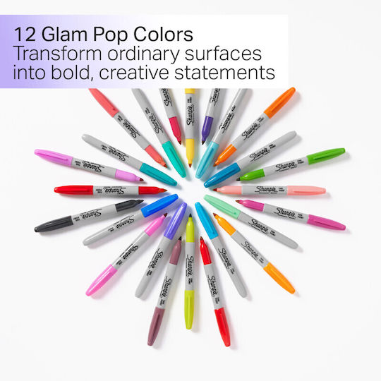 Sharpie Markere de Desen 0.9mm Set 12buc