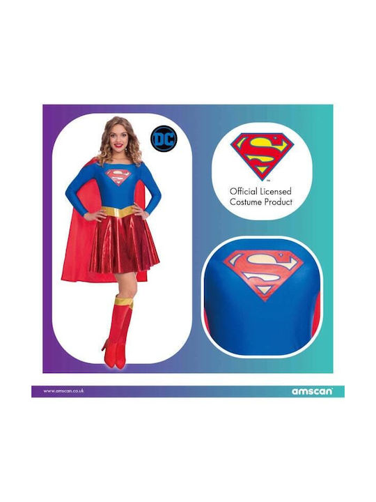 Апарат за карнавални костюми за възрастни Supergirl Classic Medium ( Fashion)