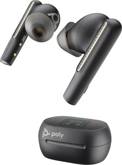 Poly Voyager Free 60+ UC M + BT700 USB-C Adapter + Touchscreen Charge Case In-ear Bluetooth Handsfree Earphones with Charging Case Carbon Black