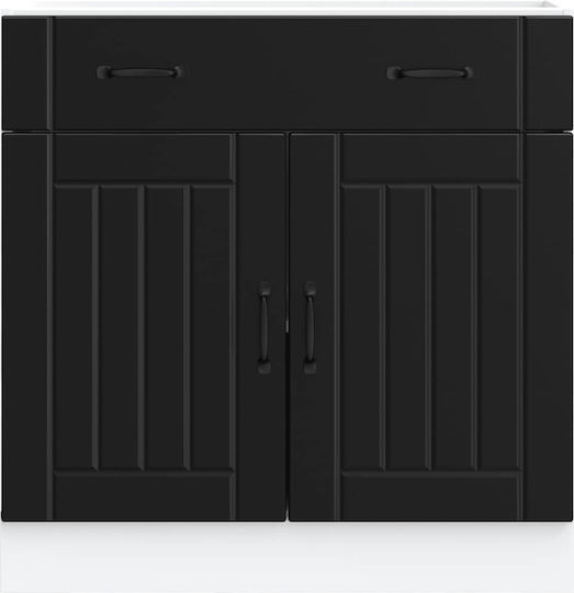 Lucca Dulap pentru Chiuvetă Negru 80x46x81.5buc