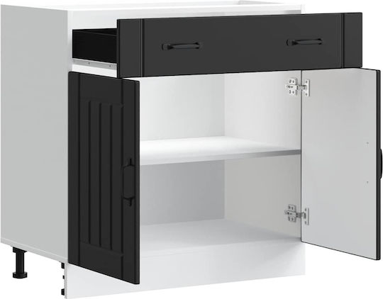 Lucca Dulap pentru Chiuvetă Negru 80x46x81.5buc