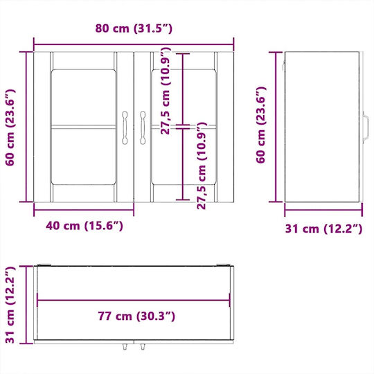 Lucca Gray Sonoma 80x31x60buc