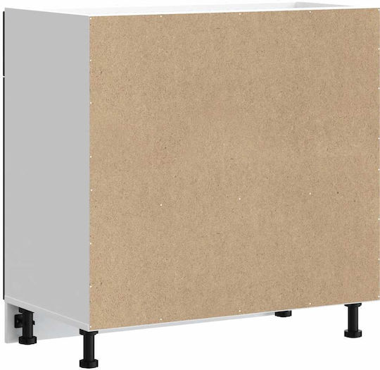 Lucca Dulap pentru Chiuvetă Negru 80x46x81.5buc