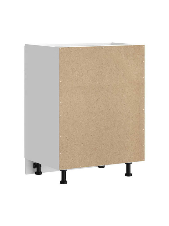 Lucca Ντουλάπι Νεροχύτη Γκρι 60x46x81.5εκ.