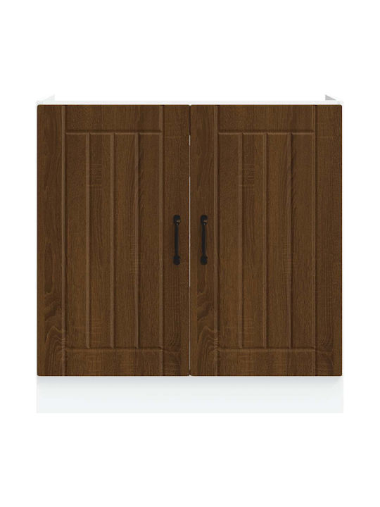 Lucca Spülbeckenschrank Brown Oak 80x46x81.5Stück