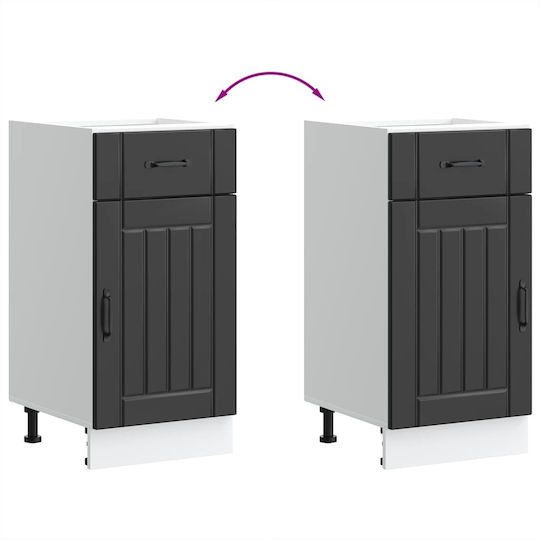Lucca Dulap pentru Chiuvetă Negru 40x46x81.5buc