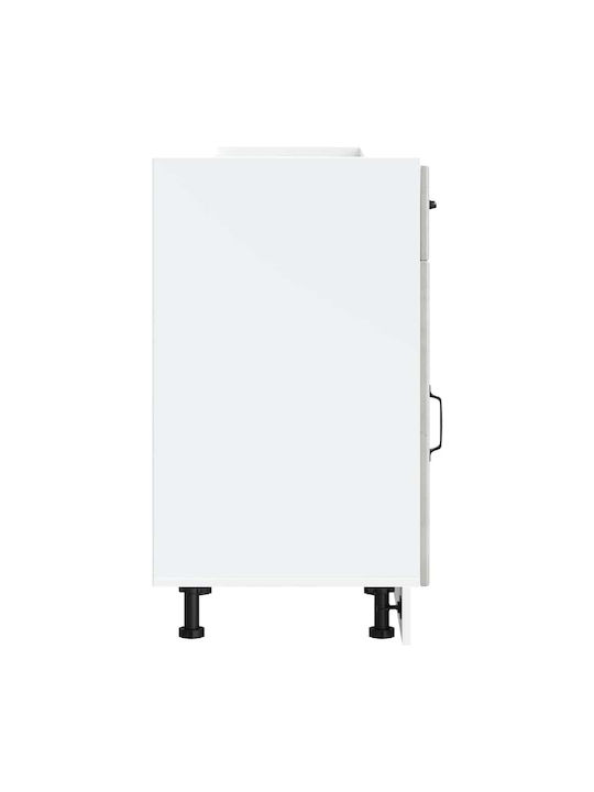 Lucca Ντουλάπι Νεροχύτη Γκρι 50x46x81.5εκ.